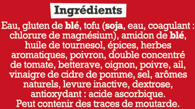 Chorizo végétal & gourmand ingredients label