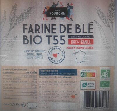 Farine de blé Bio T55 2,5kg
