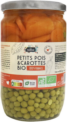 Petits Pois Très Fins & Carottes Rondelles France Bio front packaging