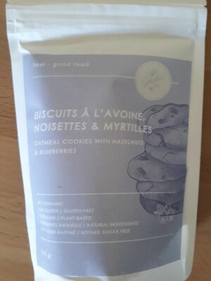 Biscuits à l'avoine noisettes & myrtilles