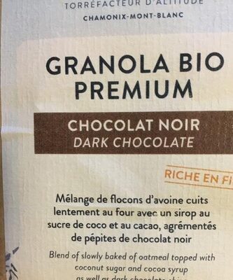 Granola bio premium chocolat noir