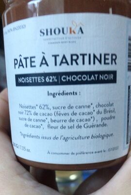 Pâte à tartiner front packaging