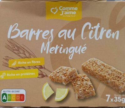 Barres au citron meringué