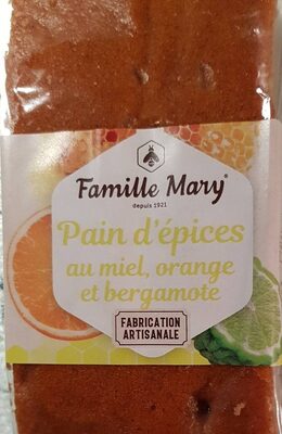 Pain d'épices  miel  orange et bergamote