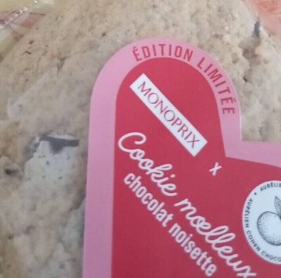 Cookie moelleux chocolat noisette monoprix