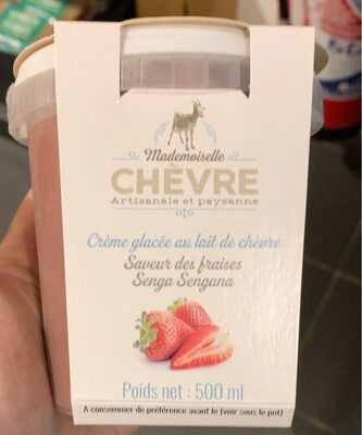 Crème glacée au lait de chèvre front packaging