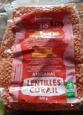 Lentilles corail bio