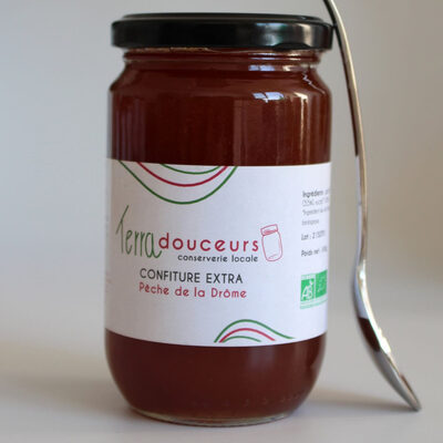 Confitures extra pêche bio