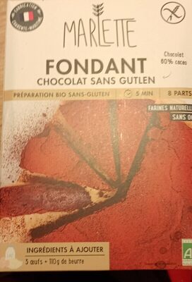 Chocolate fondant cake mix front packaging