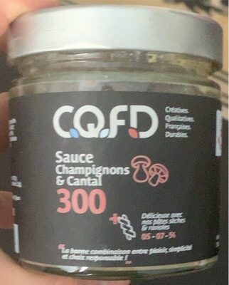 Sauce champignon et Cantal front packaging