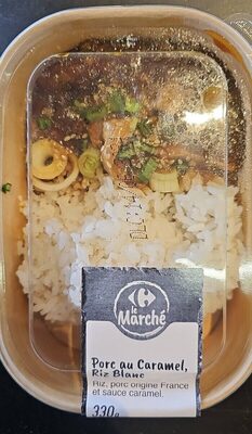 Porc au caramel riz blanc