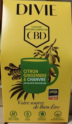 Infusion citron gingembre et chanvre