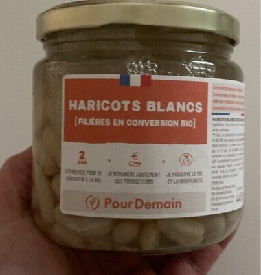 Haricots blancs conserve en conversion bio front packaging