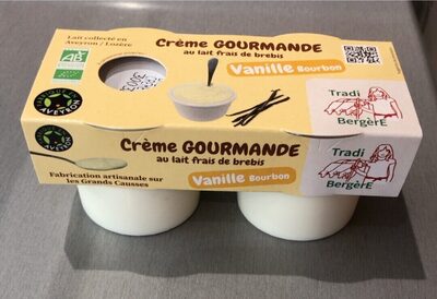 Crème gourmade au lait de brebis Vanille