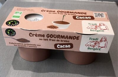 Crème gourmande au lait de brebis Cacao