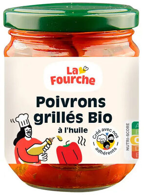 Poivrons grillés bio front packaging