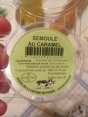 Semoule au caramel