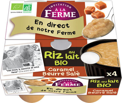 Riz au lait bio caramel beurre salé