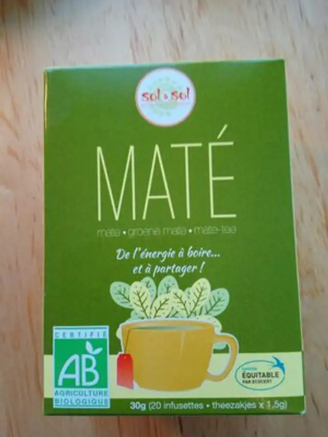 Maté Vert ingredients label