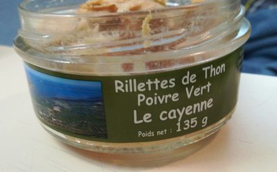 Rillettes de thon poivre vert front packaging