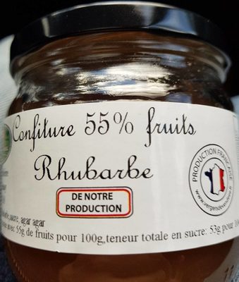 Confiture 55% fruits Rhubarbe