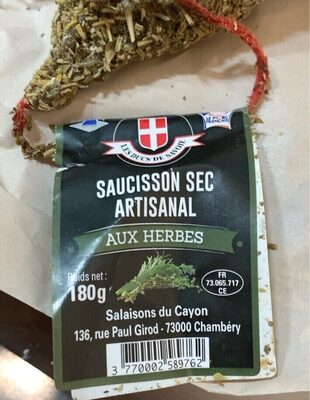Saucisson sec artisanal aux herbes