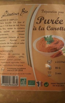 Purée à la carotte