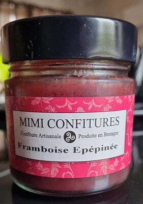 Confiture framboise épépinée front packaging