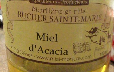 Miel d’acacia nutrition facts table