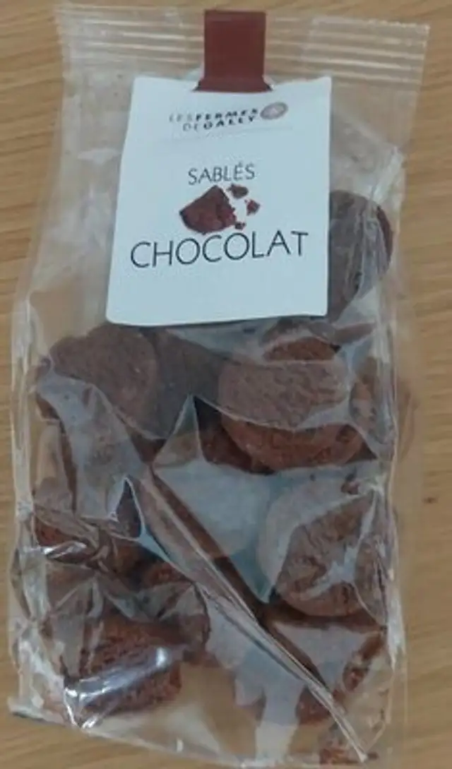 Sablés au chocolat front packaging