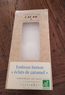 Chocolat lait embrum breton éclats de caramel