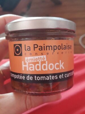 Emietté haddock compotée de tomates et curcuma