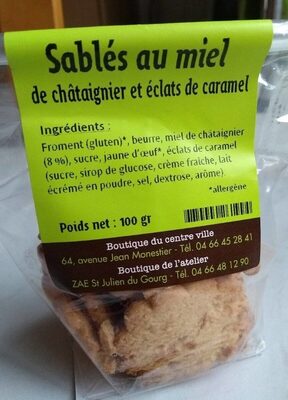 Sablés au miel de châtaignier et éclats de caramel