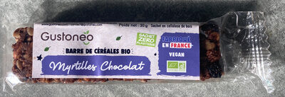 barre de céréales bio myrtilles chocolat