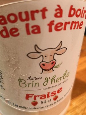 Yaourt à boire de la ferme front packaging