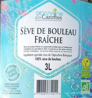 Sève de Bouleau fraîche