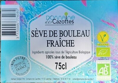 Sève de bouleau fraîche