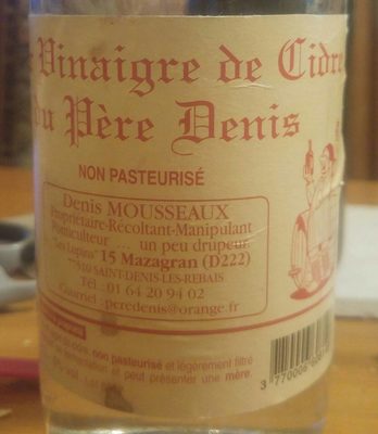 Vinaigre de cidre du pere denis