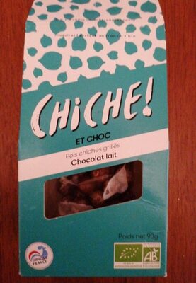 Pois chiche grillés chocolat au lait front packaging