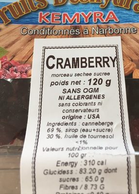 Fruits secs deshydrates