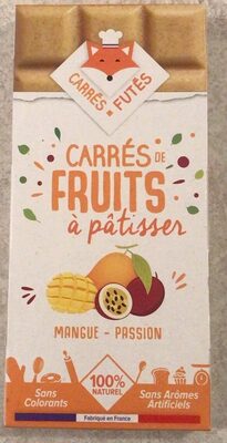 Carrés fruits à patisser front packaging