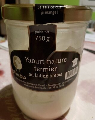 Yaourt nature fermier au lait de brebis