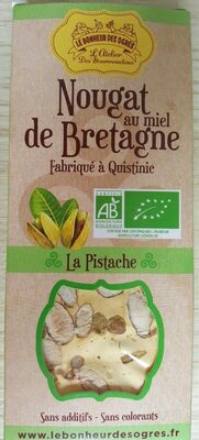 Le Bonheur des Ogres - Nougat from Brittany with Organic Pistachio, 80g (2.8oz)