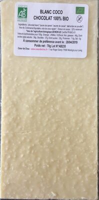 Blanc coco chocolat 100%