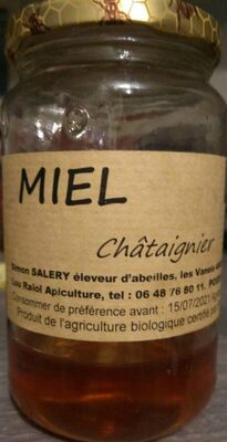 Miel de châtaignier front packaging