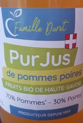 Pur jus de pomme poire
