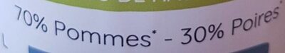 Pur jus de pomme poire ingredients label