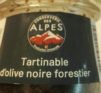Tartinable d'olive noire forestier front packaging
