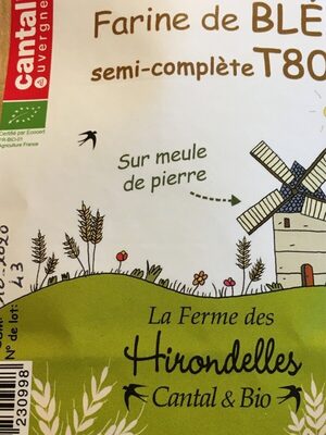 Farine de ble semi-complete T80