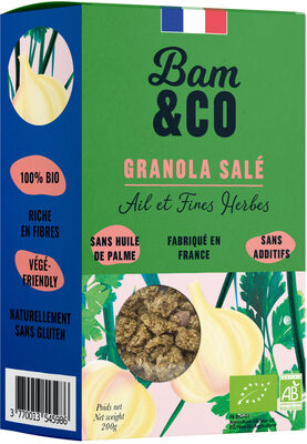 Granola Salé Ail et Fines Herbes front packaging